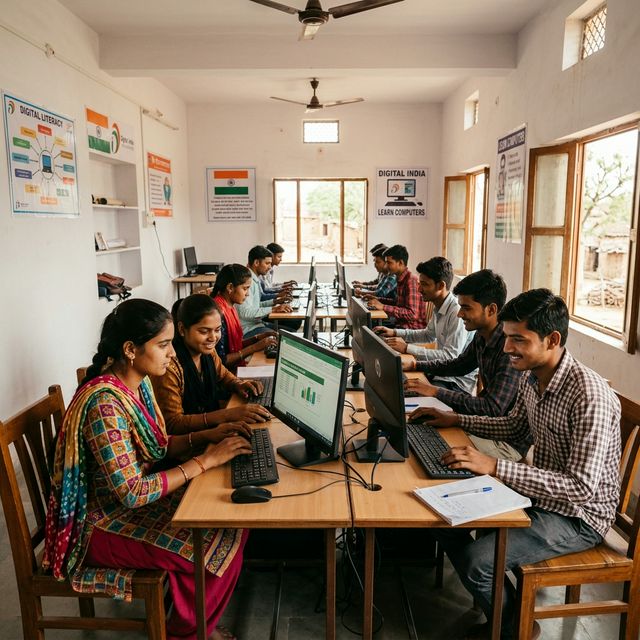 Students working on computers